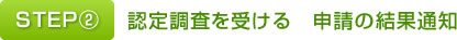 STEP②　認定調査を受ける　申請の結果通知